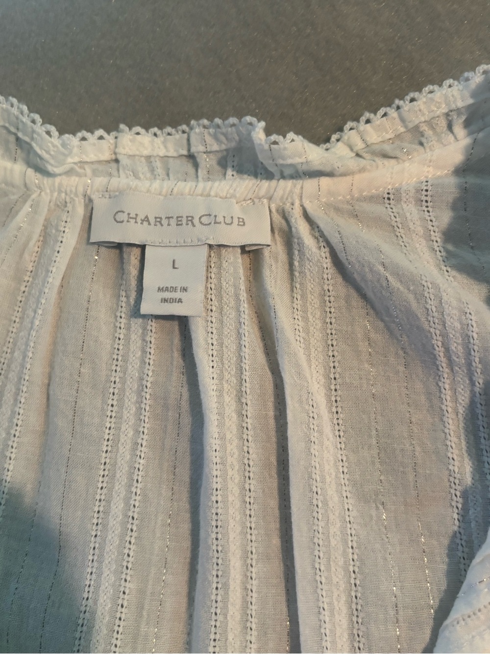Charter Club White Peasant Blouse and includes a coral color also, see photos - Picture 6 of 11